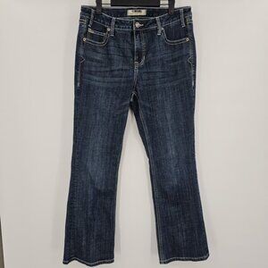 Rock & Roll Denim Mens Jeans 32x30 Mid-Rise Bootcut Embroidered Western Stretch